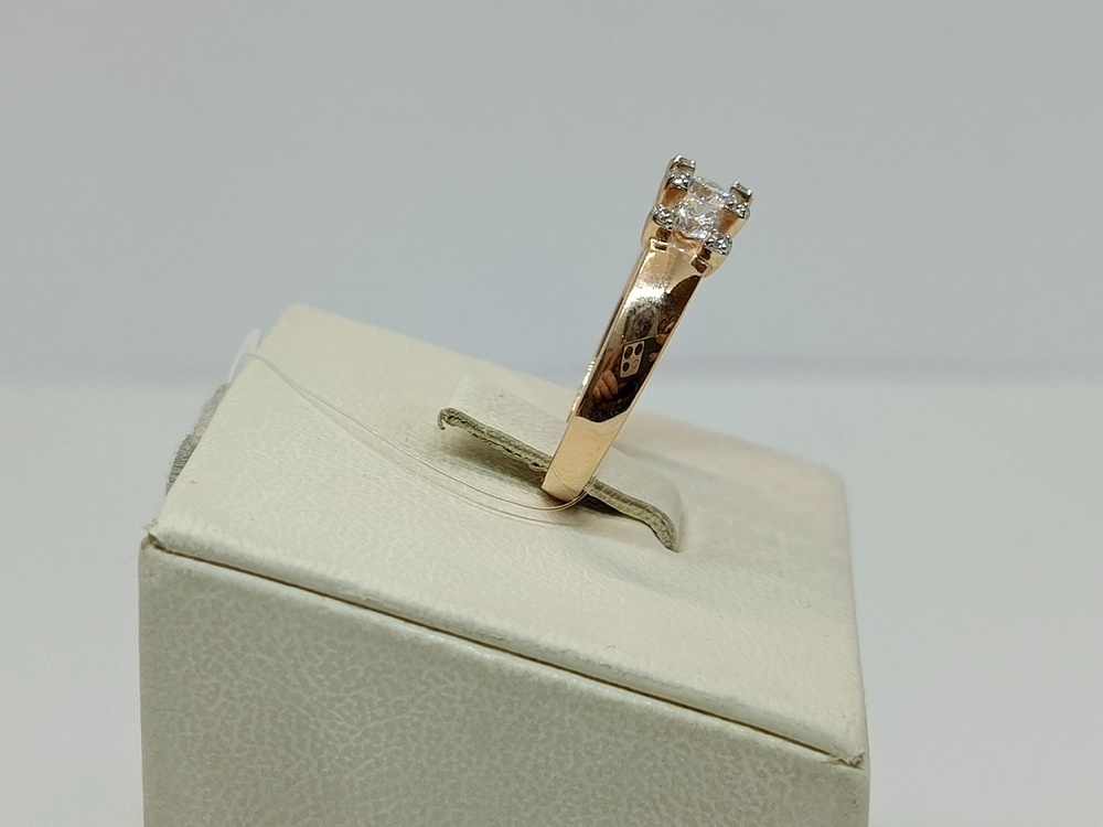 КОЛЬЦО С КАМНЯМИ (Au 585)