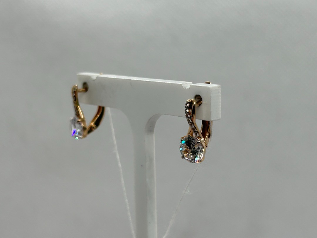 СКМИ585 СЕРЬГИ С КАМНЯМИ (Au 585)