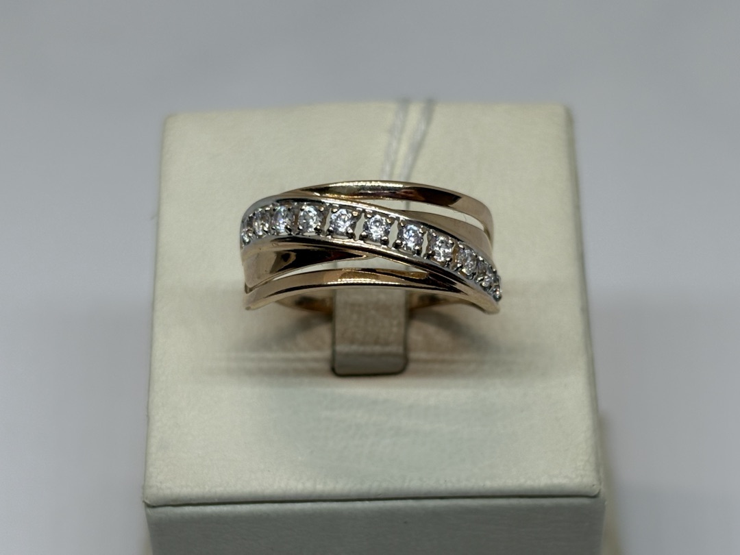 КОЛЬЦО С КАМНЯМИ (Au 585)