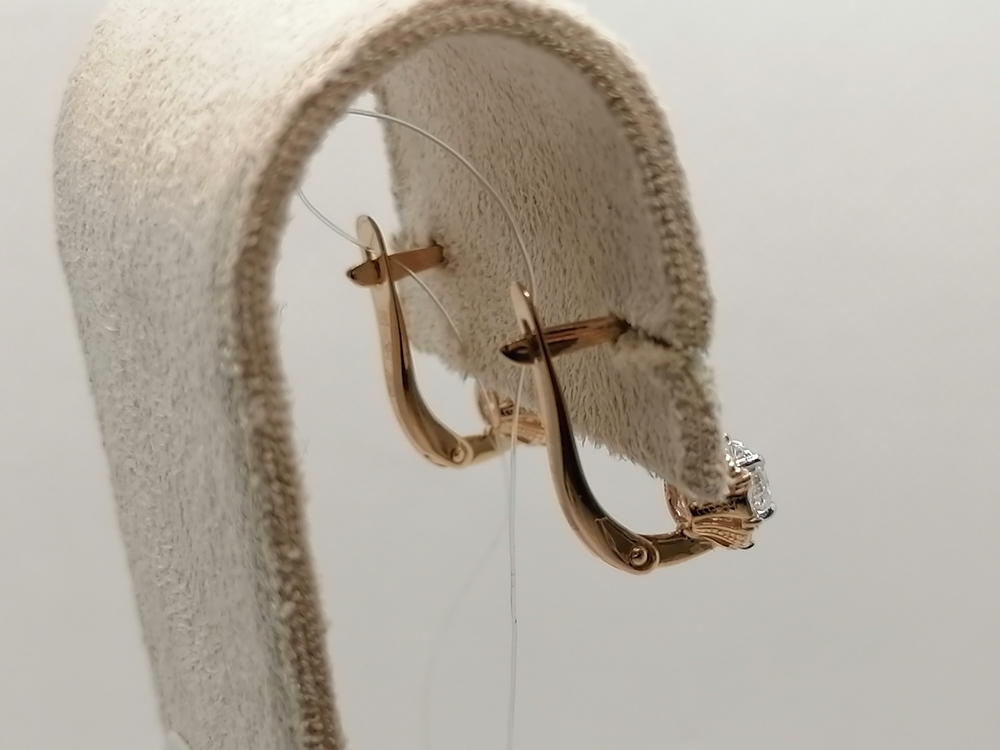 С1326236 СЕРЬГИ С КАМНЯМИ (Au 585)