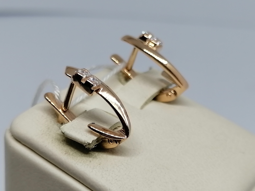 СКМИ585 СЕРЬГИ С КАМНЯМИ (Au 585)