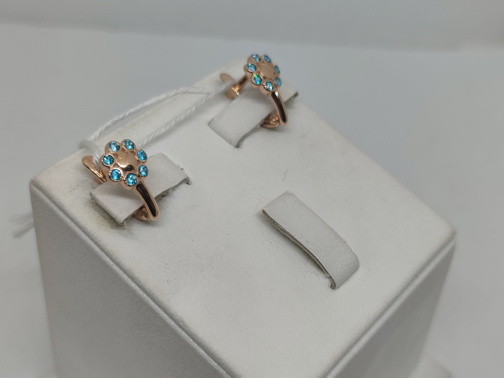 СКМИ585 СЕРЬГИ С КАМНЯМИ (Au 585)