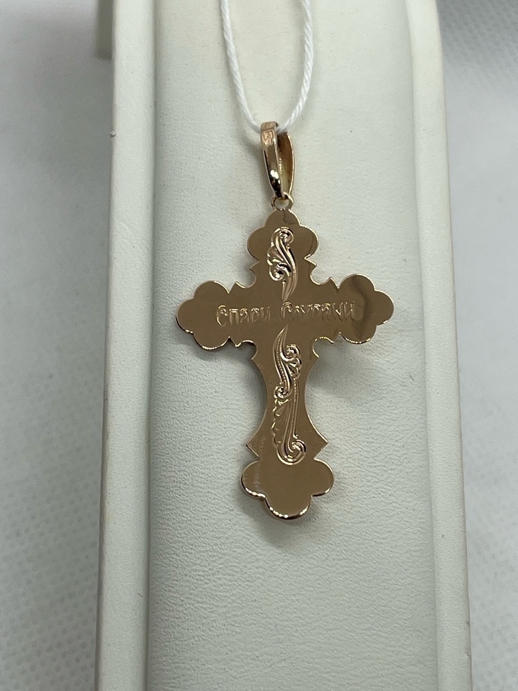 ПОДВЕСКА КРЕСТ БЕЗ КАМНЯ (Au 585)