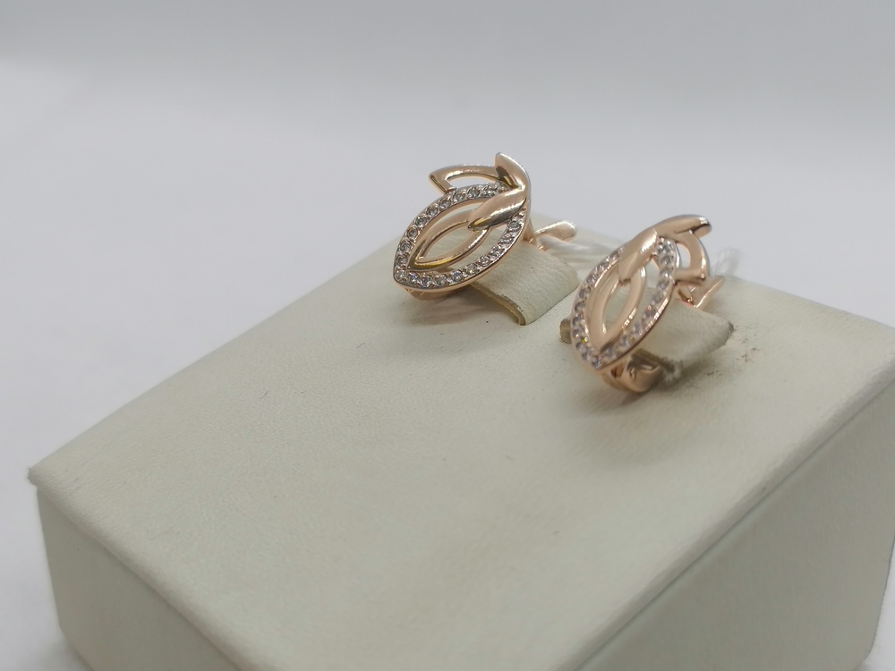 СКМИ585 СЕРЬГИ С КАМНЯМИ (Au 585)