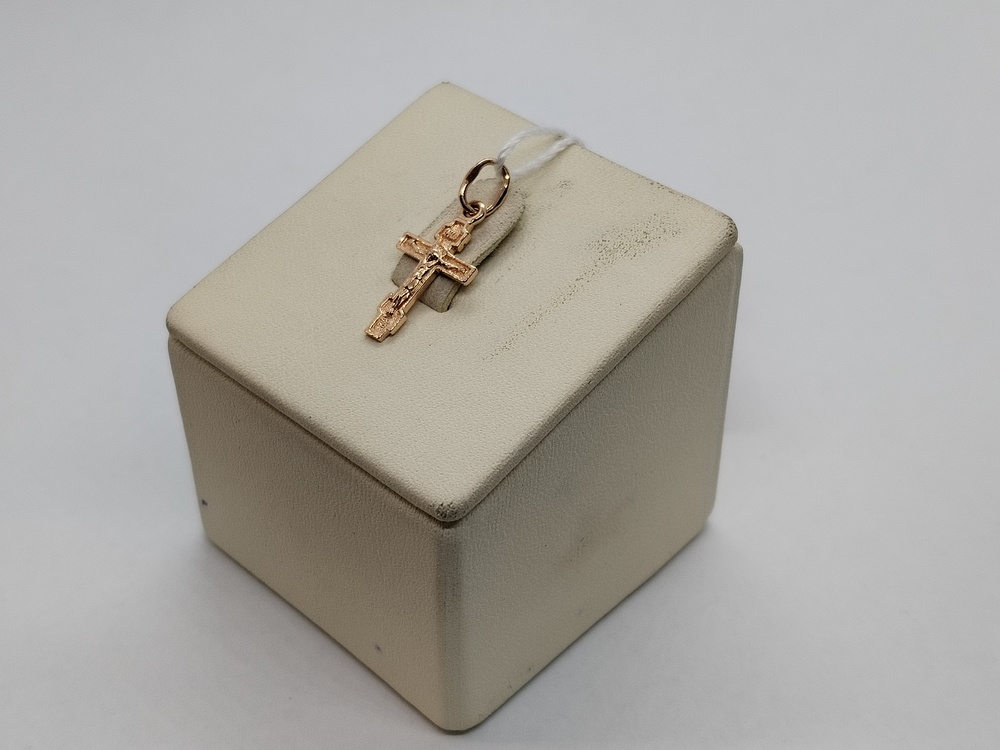 ПОДВЕСКА КРЕСТ БЕЗ КАМНЯ (Au 585)