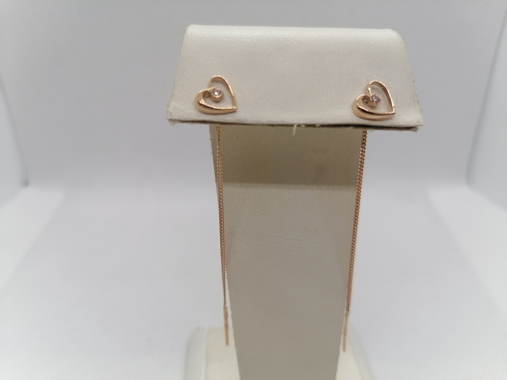 СЕРЬГИ ПРОДЕВКИ с камнем (Au 585)