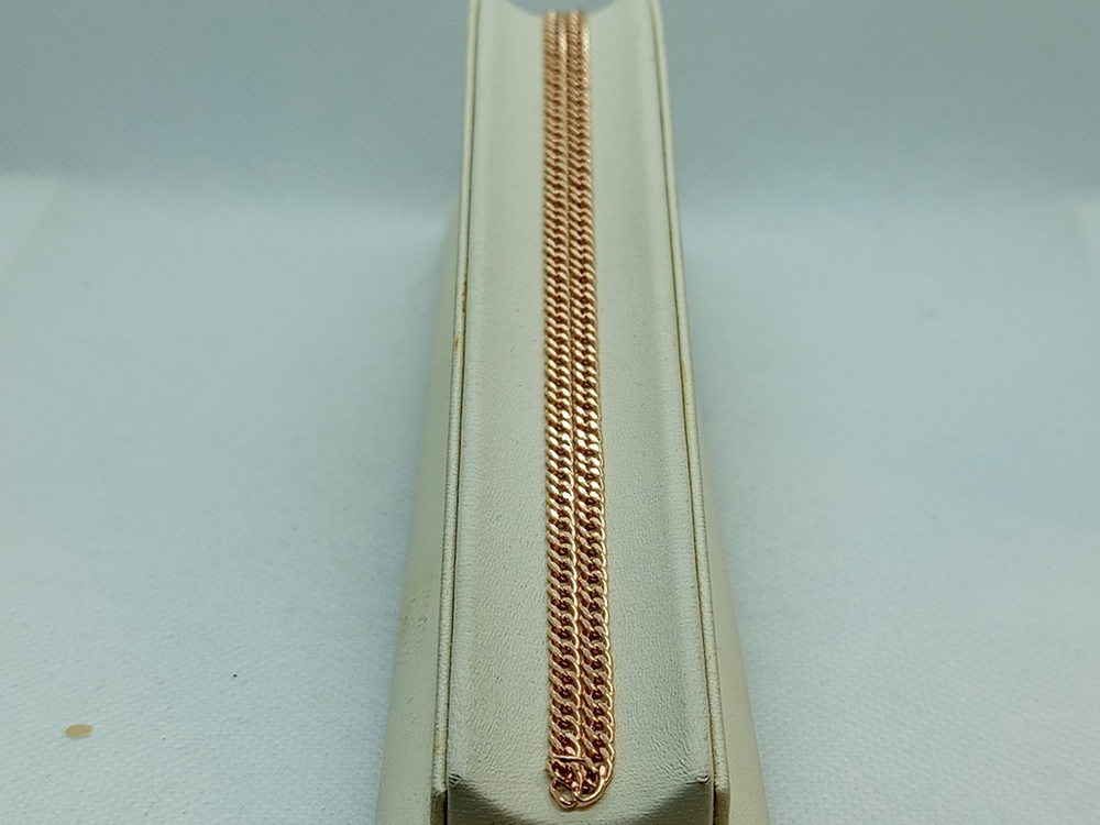 ЦЕПЬ ПУСТОТЕЛАЯ Ромб двойной (Au 585)