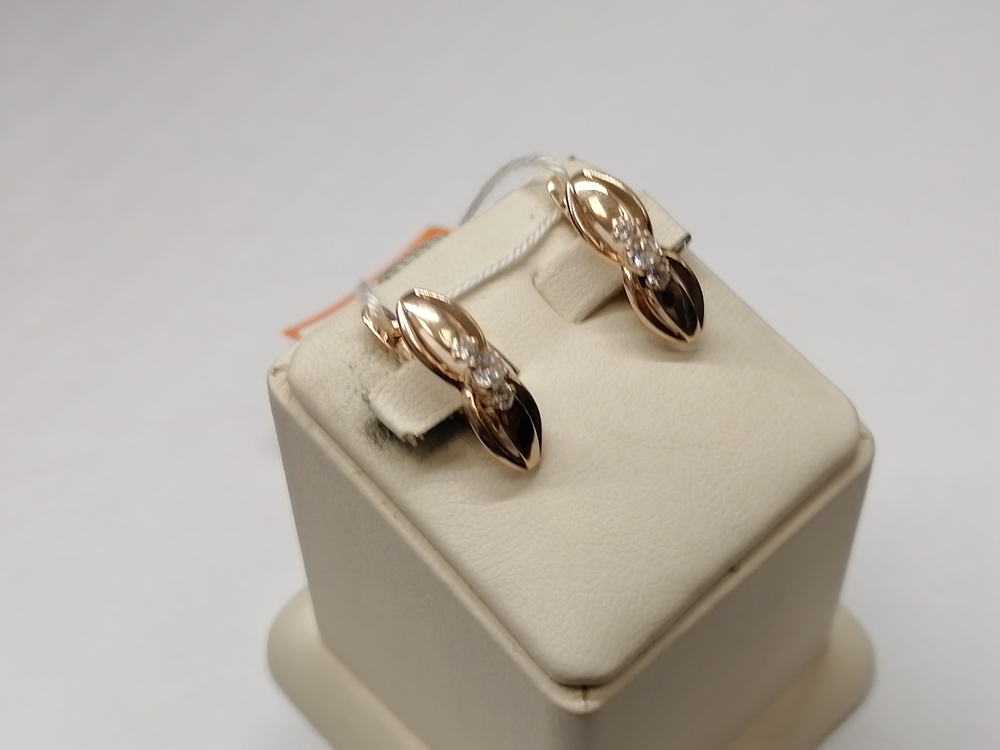 СКМИ585 СЕРЬГИ С КАМНЯМИ (Au 585)