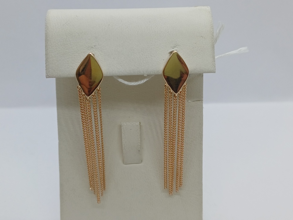 СБКМ585 СЕРЬГИ БЕЗ КАМНЯ (Au 585)