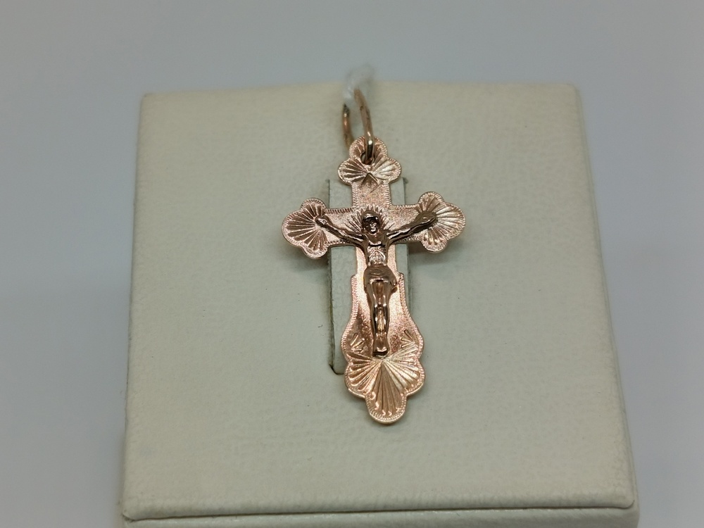 ПОДВЕСКА КРЕСТ БЕЗ КАМНЯ (Au 585)