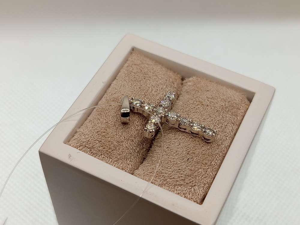 ПОДВЕСКА КРЕСТ Бриллиант (Au 585)