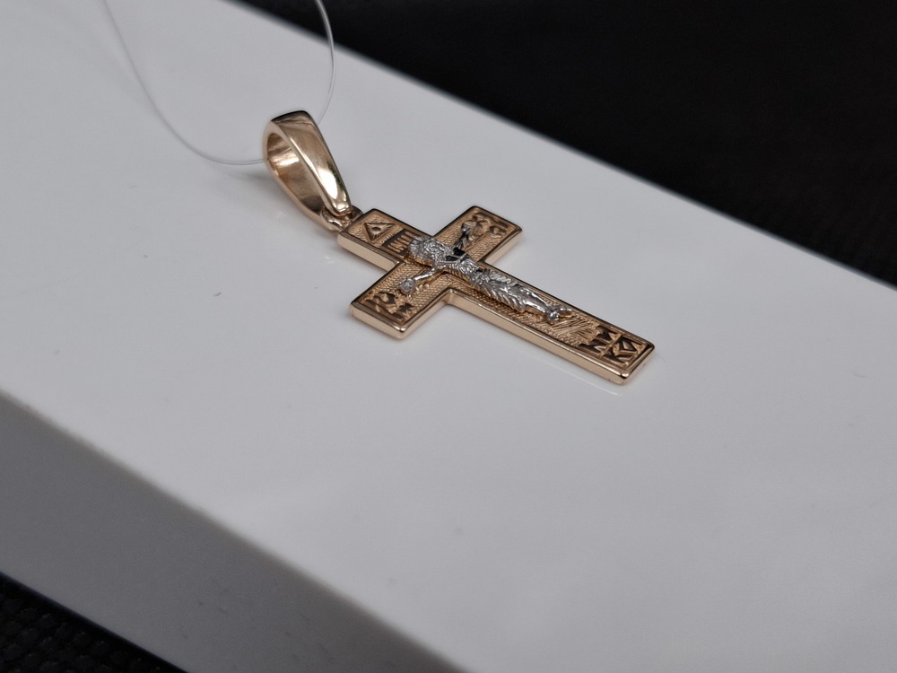 ПОДВЕСКА КРЕСТ без камня (Au 585)
