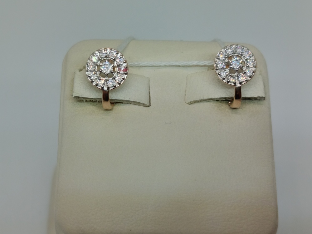 СКМИ585 СЕРЬГИ С КАМНЯМИ (Au 585)