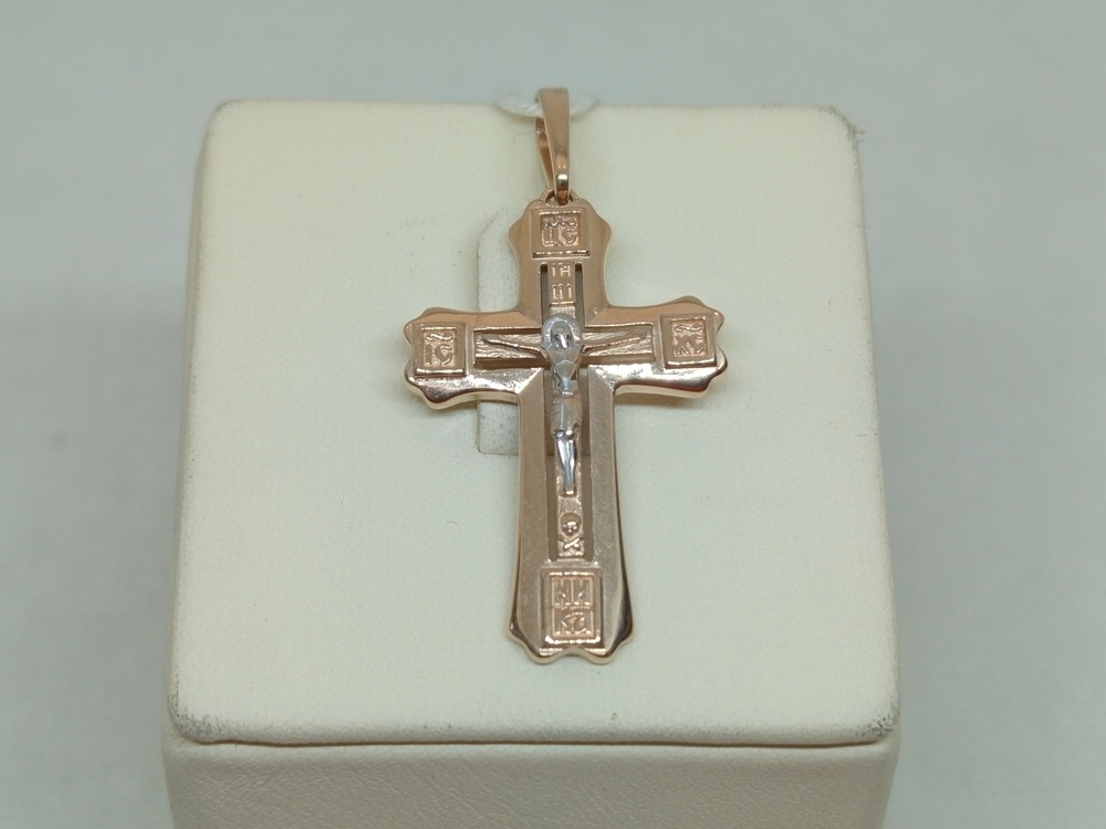 ПОДВЕСКА КРЕСТ БЕЗ КАМНЯ (Au 585)