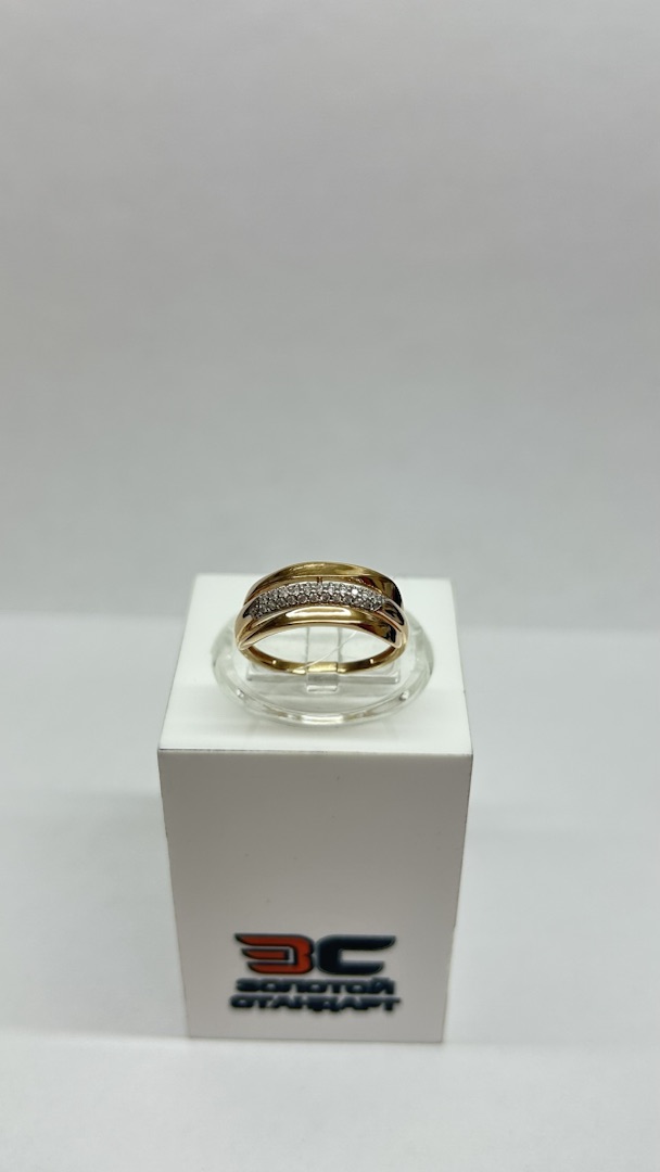 КОЛЬЦО С КАМНЯМИ (Au 585)