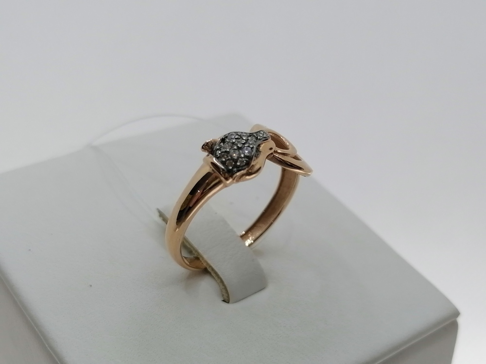 КОЛЬЦО С КАМНЯМИ (Au 585)