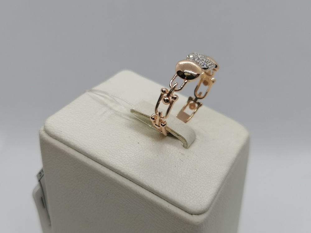 КОЛЬЦО С КАМНЯМИ (Au 585)