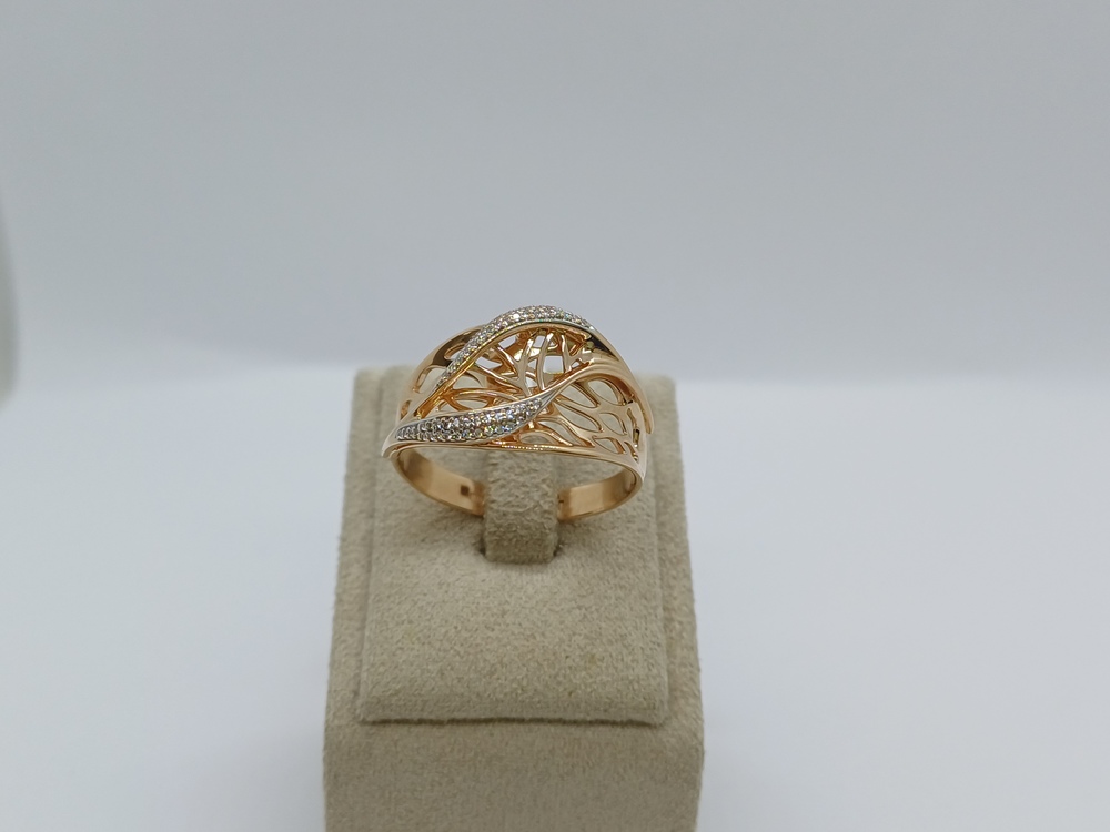 КОЛЬЦО С КАМНЯМИ (Au 585)