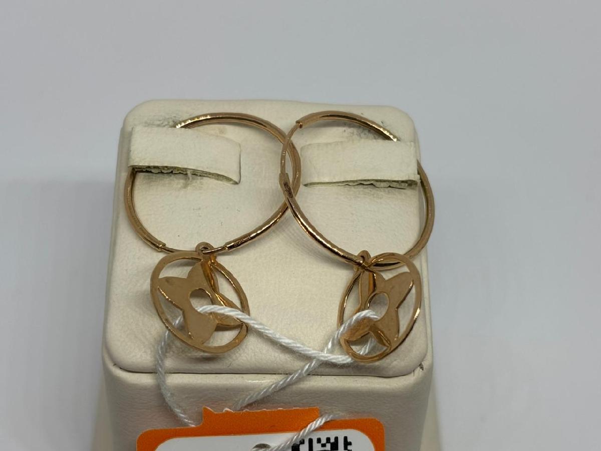 СБКМ585 СЕРЬГИ БЕЗ КАМНЯ (Au 585)