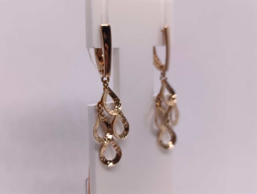 СБКМ585 СЕРЬГИ БЕЗ КАМНЯ (Au 585)