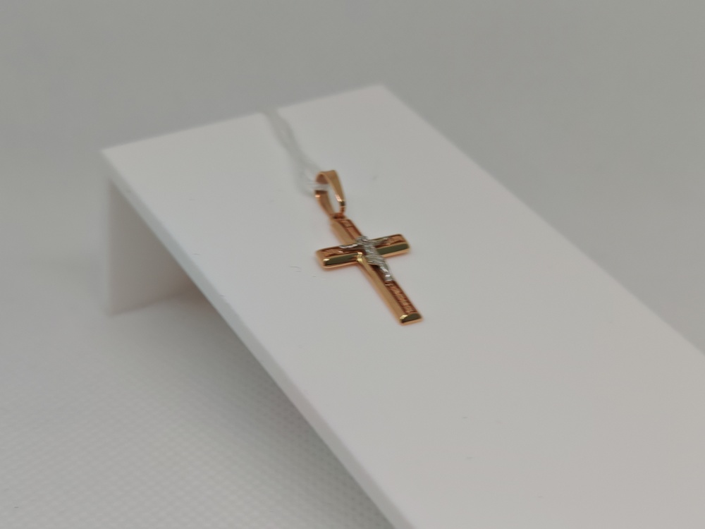 ПОДКБК585 ПОДВЕСКА КРЕСТ БЕЗ КАМНЯ (Au 585)