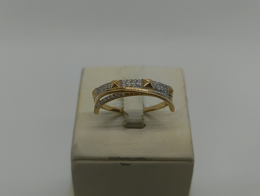 1105357 КОЛЬЦО С КАМНЯМИ (Au 585)