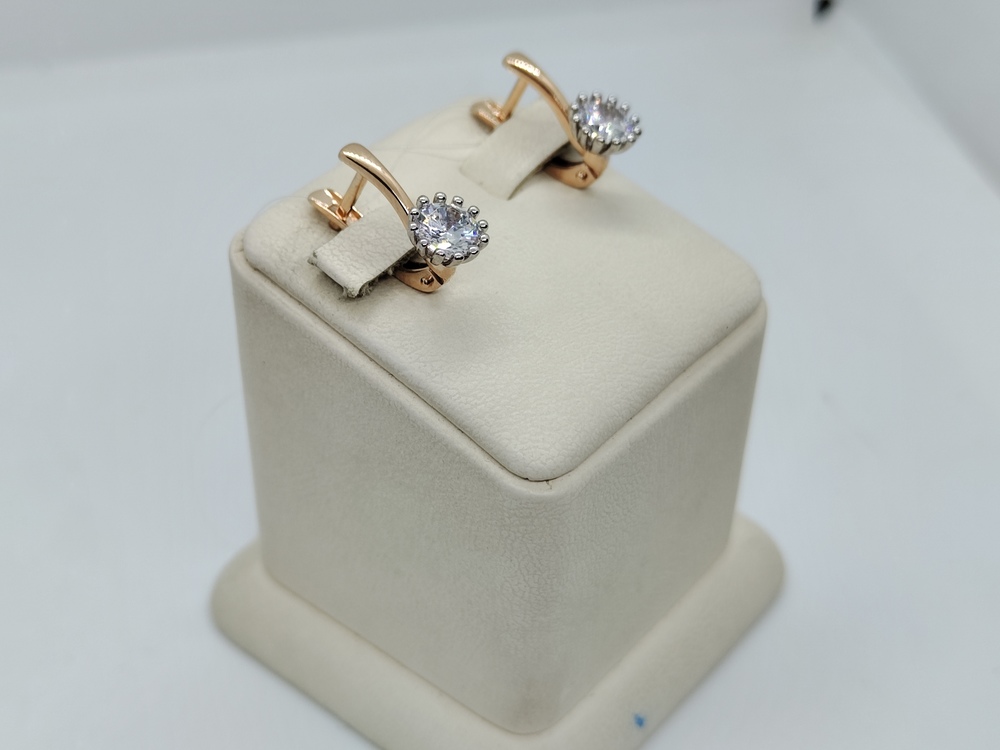 СЕРЬГИ С КАМНЕМ (Au 585)