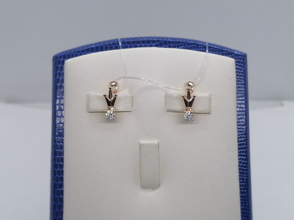 СЕРЬГИ С КАМНЕМ (Au 585)