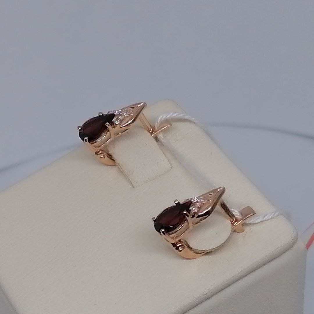 СКМИ585 СЕРЬГИ С КАМНЯМИ (Au 585)