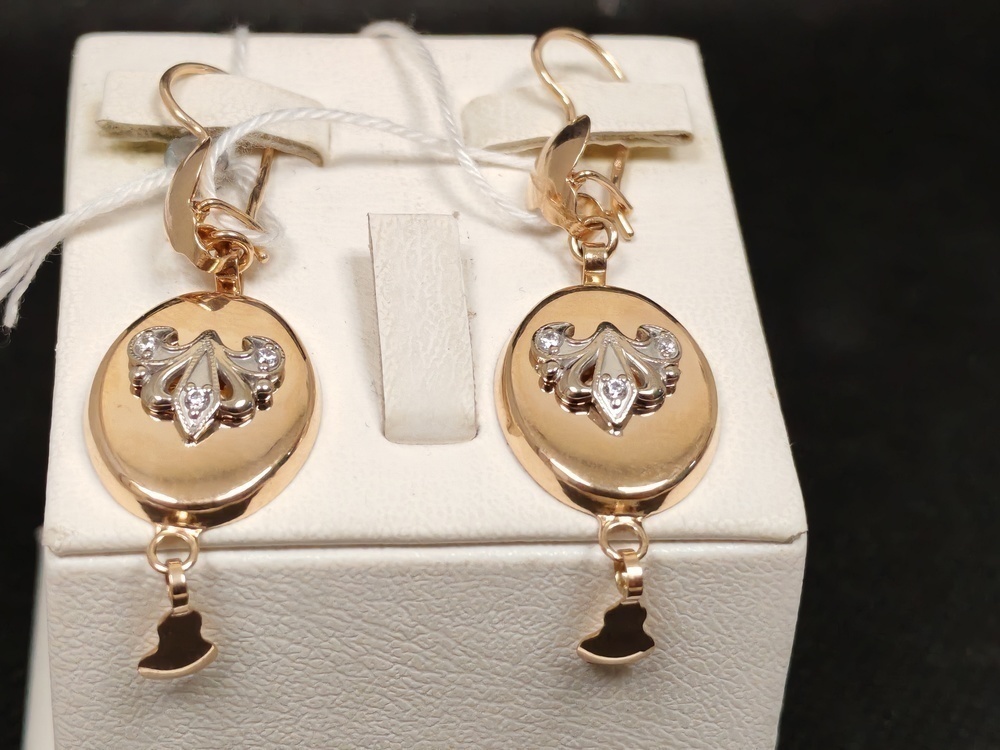 СЕРЬГИ С КАМНЯМИ (Au 585)