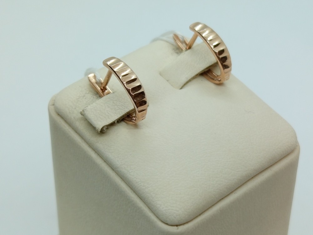 СБКМ585 СЕРЬГИ БЕЗ КАМНЯ (Au 585)