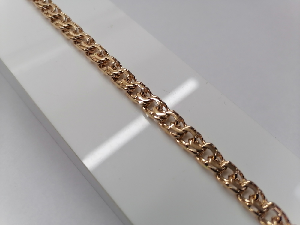 БЛБ585 БРАСЛЕТ ПОЛНОВЕСНЫЙ Бисмарк (Au 585)