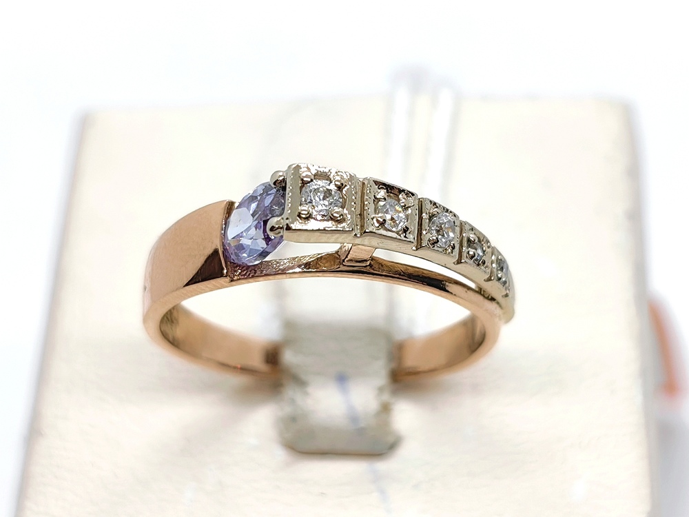 КОЛЬЦО С КАМНЯМИ (Au 585)