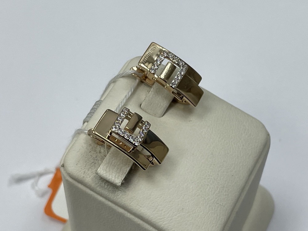 СКМИ585 СЕРЬГИ С КАМНЯМИ (Au 585)