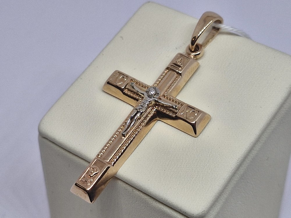 ПОДКБК585 ПОДВЕСКА КРЕСТ БЕЗ КАМНЯ (Au 585)