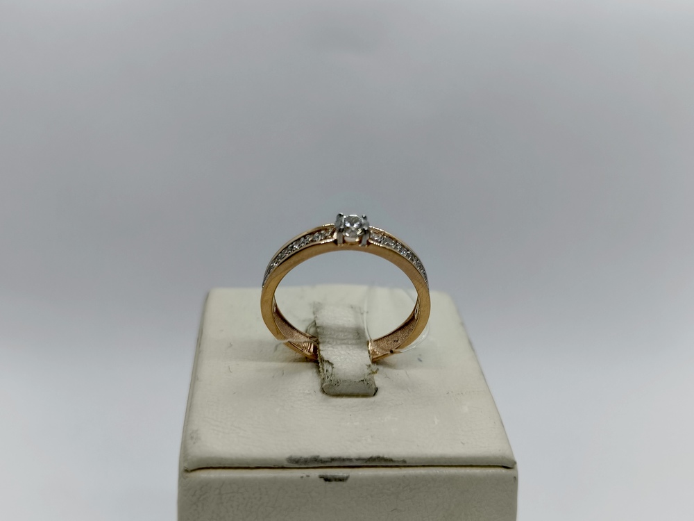 КОЛЬЦО С КАМНЯМИ (Au 585)