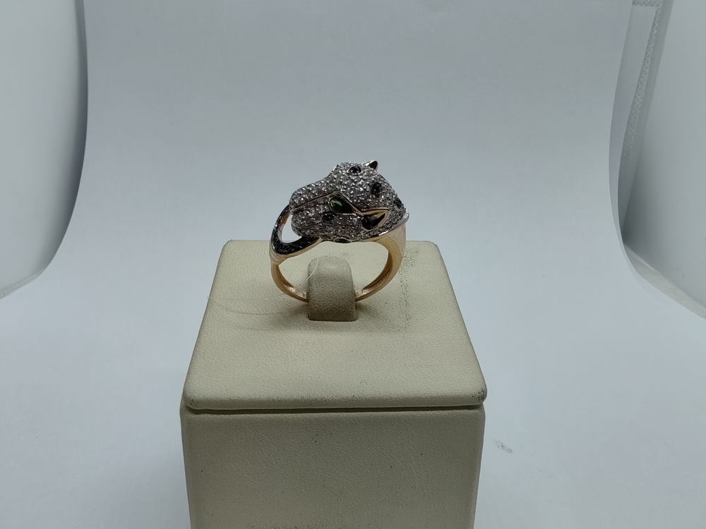 КОЛЬЦО С КАМНЯМИ (Au 585)