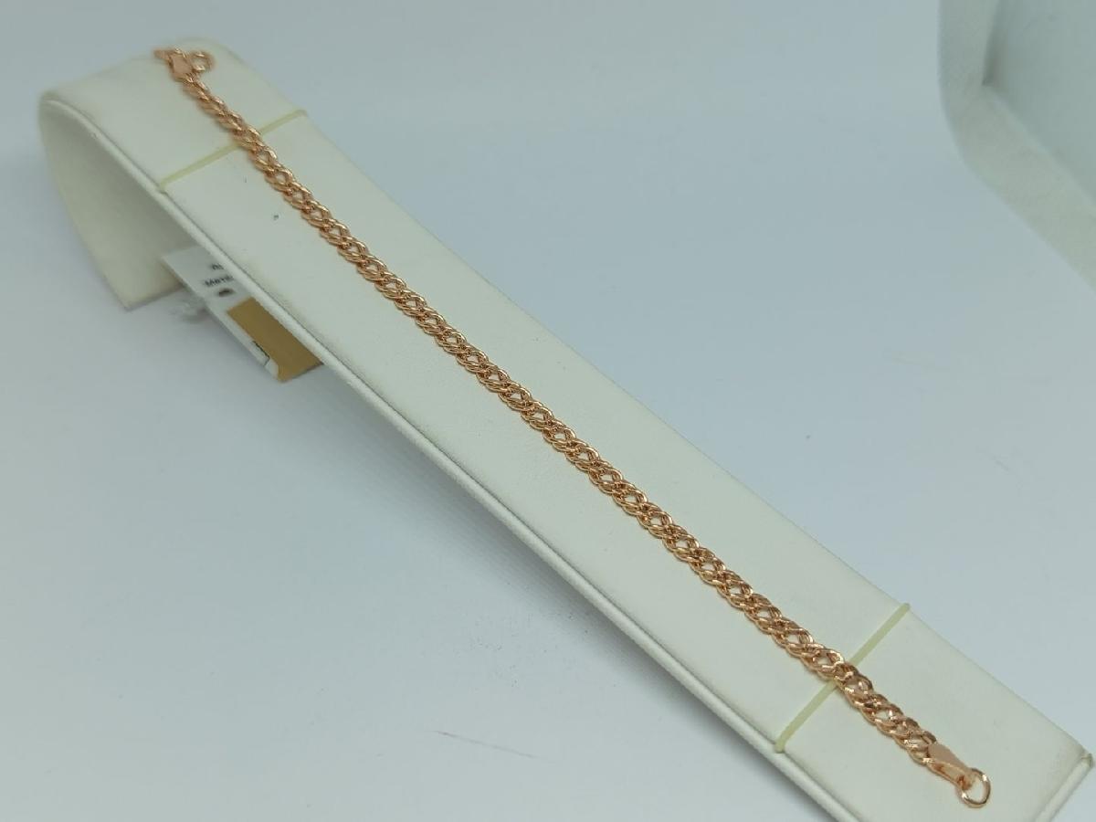 БРАСЛЕТ ПУСТОТЕЛЫЙ Ромб двойной (Au 585)