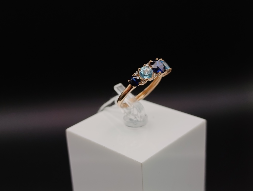 КОЛКМИ585 КОЛЬЦО С КАМНЯМИ (Au 585)