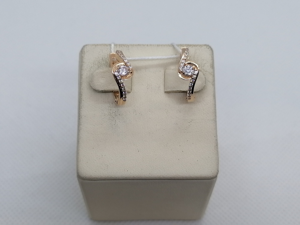 СКМИ585 СЕРЬГИ С КАМНЯМИ (Au 585)