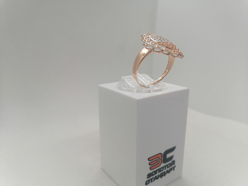 К-422_au КОЛЬЦО С КАМНЯМИ (Au 585)