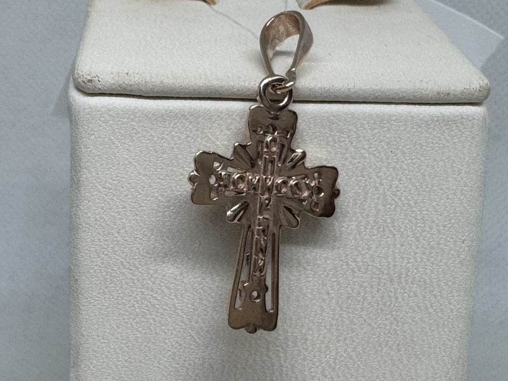 ПОДВЕСКА КРЕСТ с камнями (Au 585)