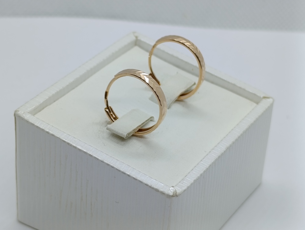 СКОН585 СЕРЬГИ КОНГО (Au 585)