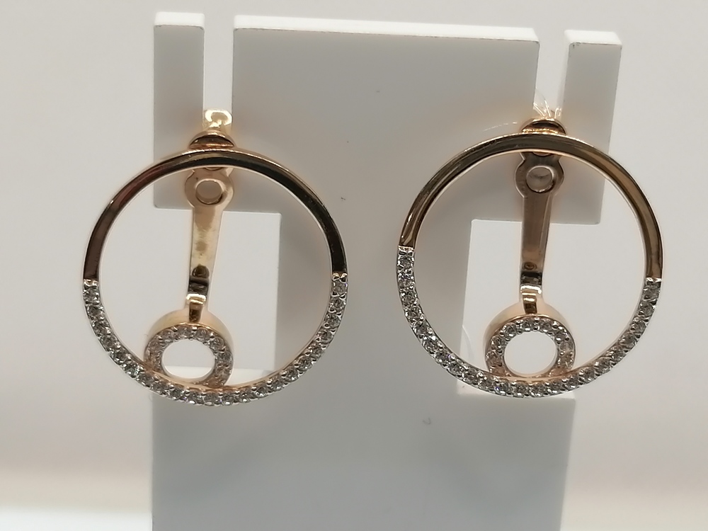 СЕРЬГИ ПУСЕТЫ с камнями (Au 585)