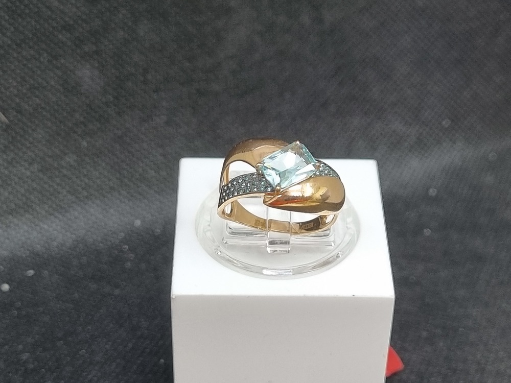 КОЛЬЦО АКВАМАРИН (Au 585)