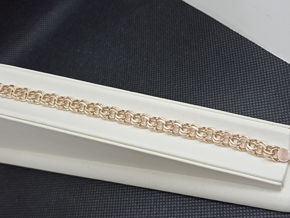 БРАСЛЕТ ПУСТОТЕЛЫЙ Бисмарк (Au 585)