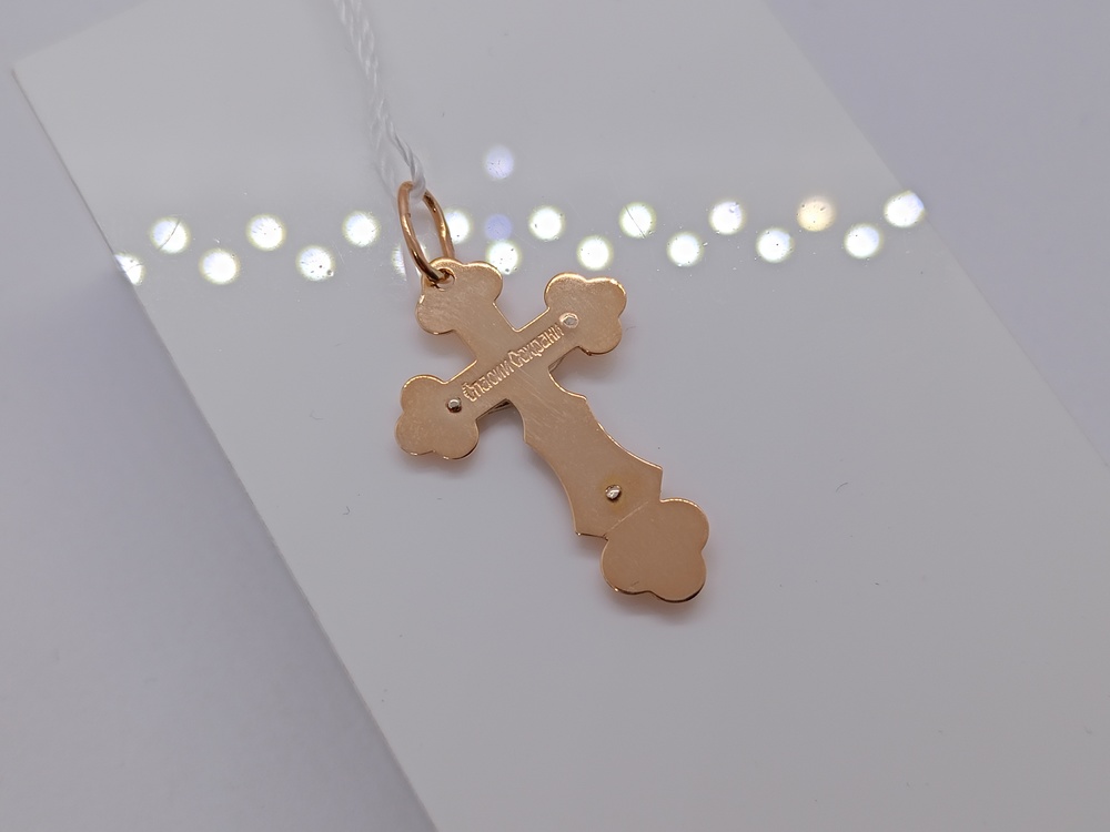 ПОДКБК585 ПОДВЕСКА КРЕСТ БЕЗ КАМНЯ (Au 585)