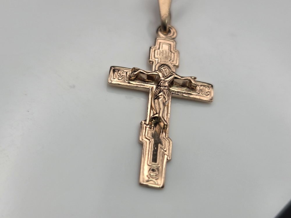 ПОДВЕСКА КРЕСТ БЕЗ КАМНЯ (Au 585)