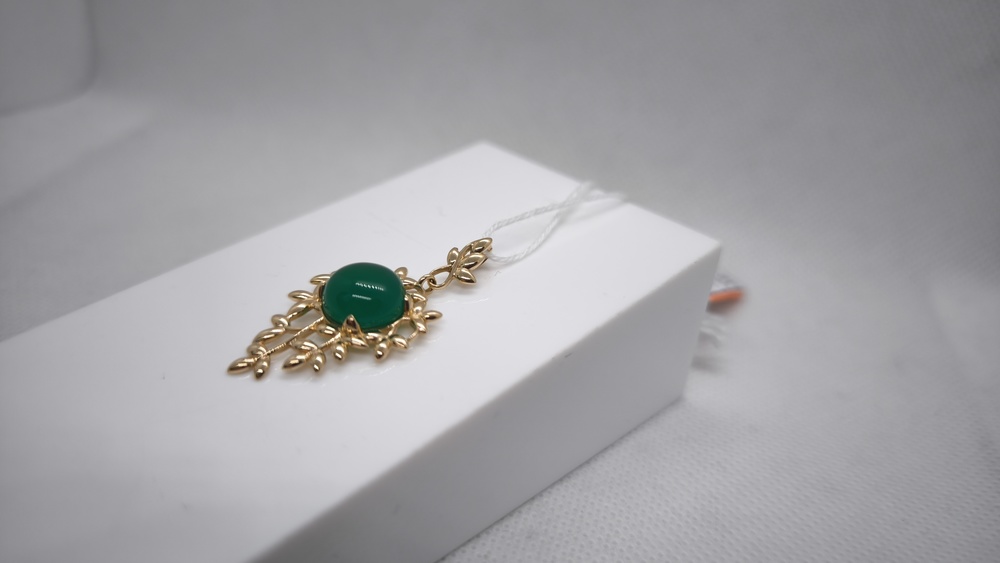 ПОДКМ585 ПОДВЕСКА С КАМНЕМ (Au 585)