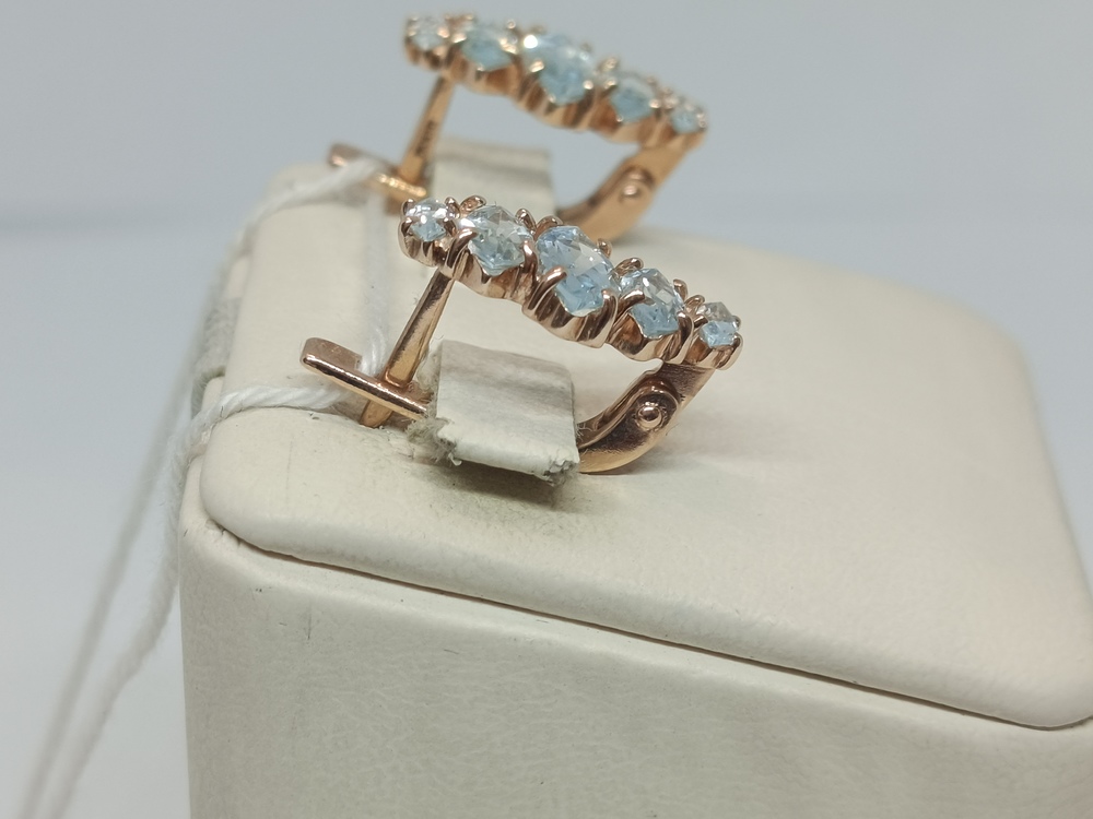 СКМИ585 СЕРЬГИ С КАМНЯМИ (Au 585)